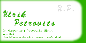 ulrik petrovits business card